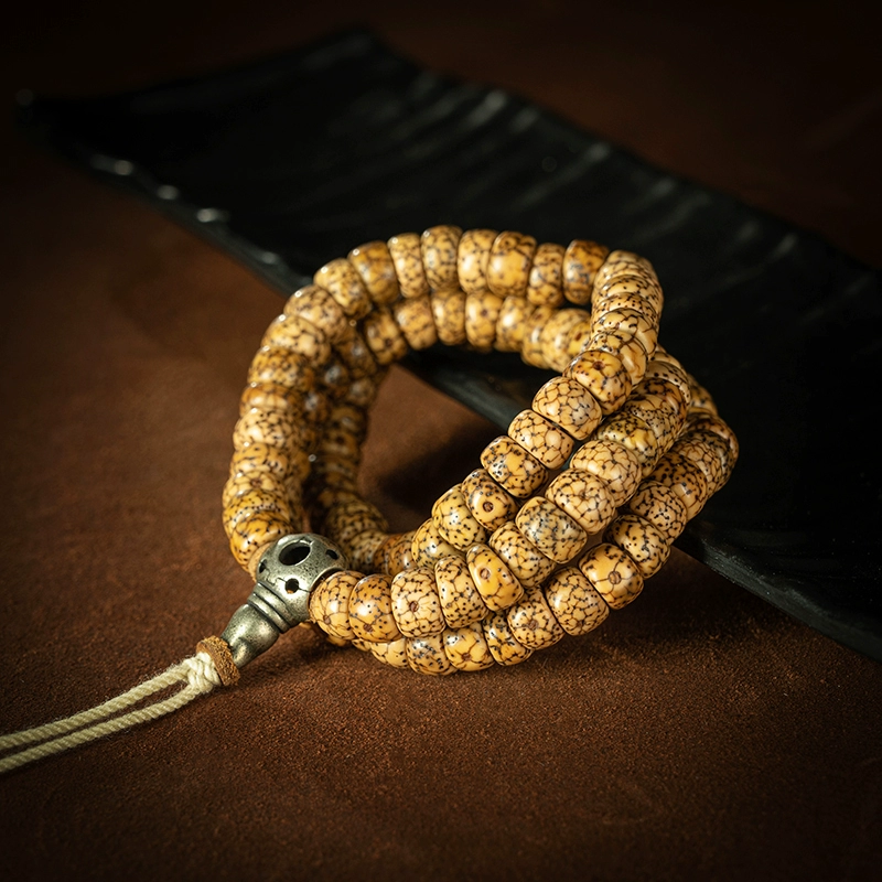 チベット▪高磁器度老星月菩提仏珠手串